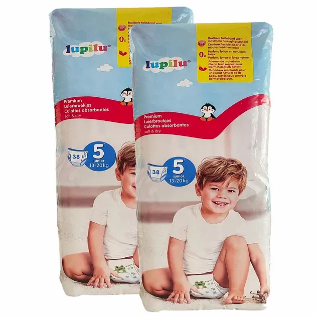 Преміум підгузки-трусики Lupilu soft & dry 5 (13-20 кг), 76 шт