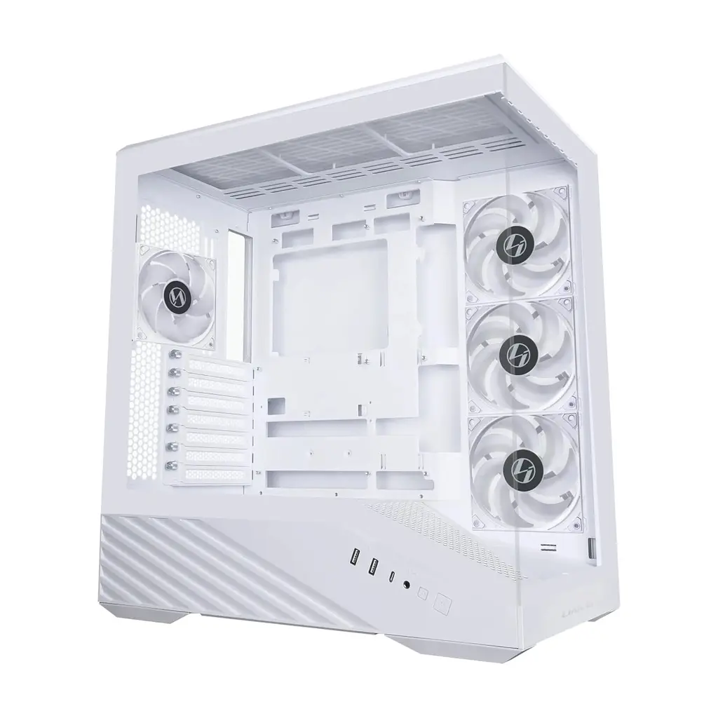Корпус для ПК Lian Li V100R case with pre-installed four 120mm RGB PWM fan, White (G99.V100RW.01) - фото 2