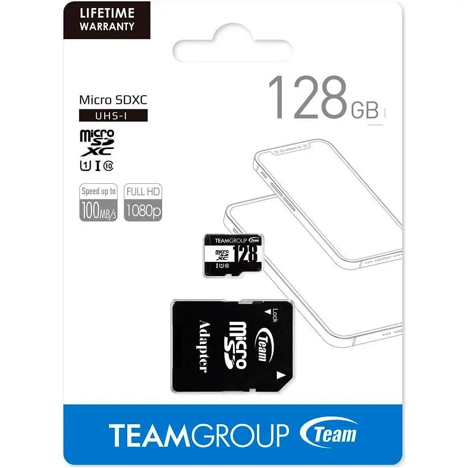 Карта пам'яті Team MicroSDHC 128GB UHS-I Class 10 Black + SD-adapter (TUSDX128GCL10U03) - фото 3