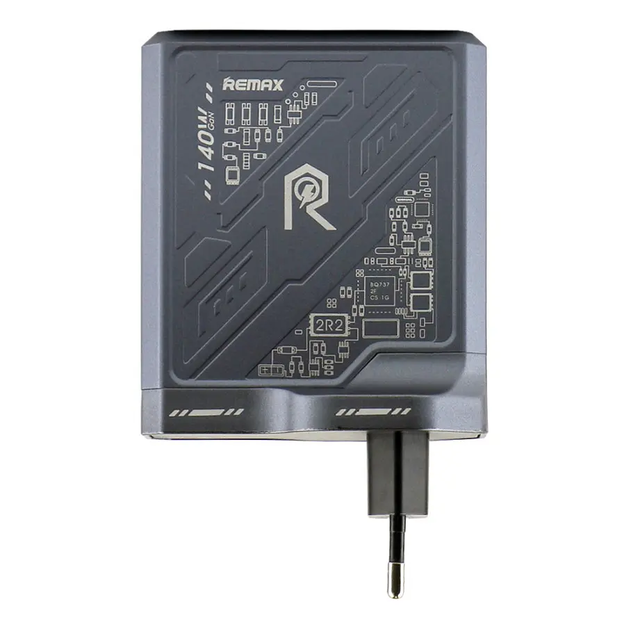 Зарядний пристрій - блок живлення Remax RP-U106 140W (3 виходи 1 USB+2Type-C) чорний RP-U106-bk