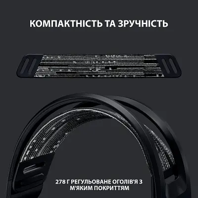 Навушники Logitech G733 Lightspeed Wireless RGB Gaming Headset Black (981-000864) - фото 2