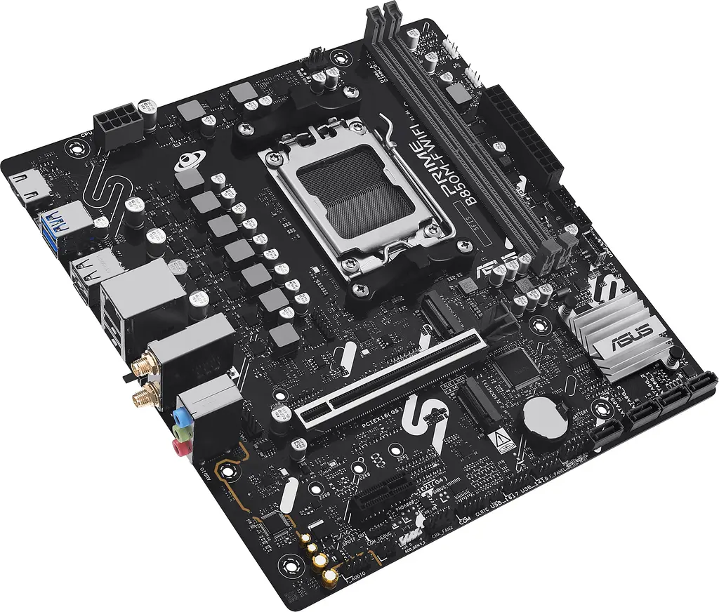 ASUS Материнська плата PRIME B850M-F WIFI sAM5 B850 2xDDR5 M.2 HDMI Wi-Fi BT mATX - фото 5