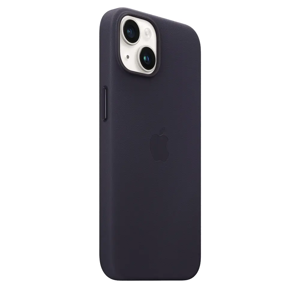 Чохол Apple Leather Case with MagSafe для Apple iPhone 14 Ink (MPP63) [77036] - фото 2
