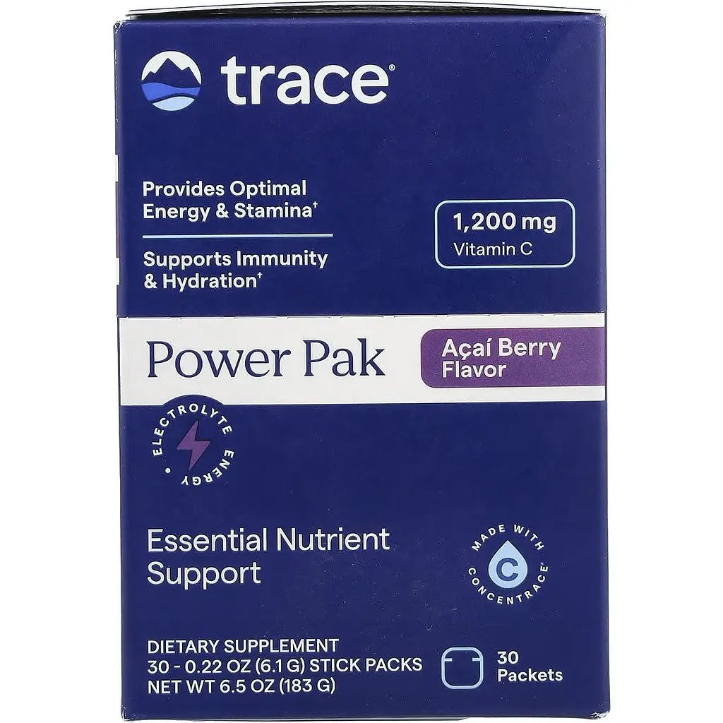 Электролиты Trace Minerals Electrolyte Stamina Power Pak со вкусом ягоды асаи 183 г (30 шт. х 6.1 г) - фото 3