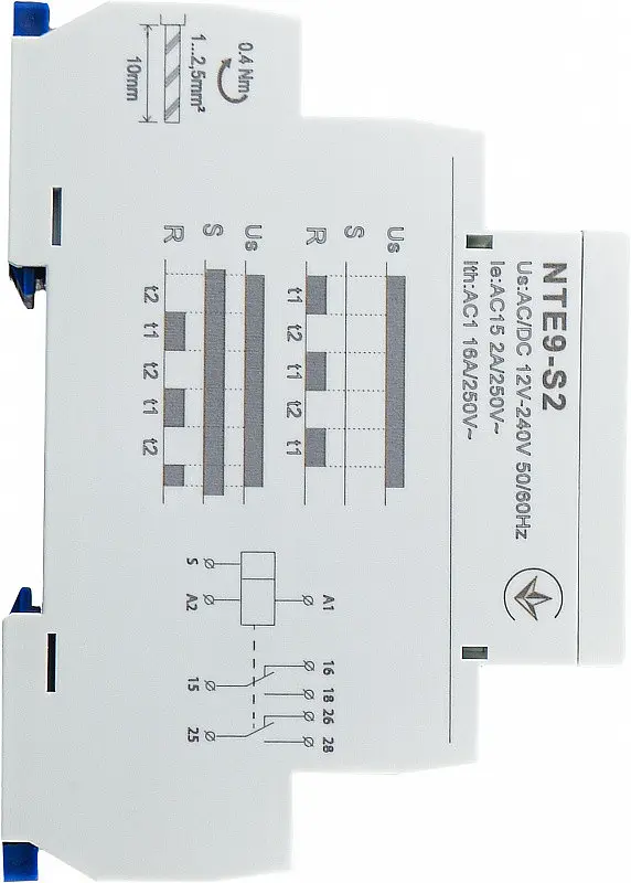 Реле часу асиметричного циклу NTE9‑S2 AC/DC 12‑240V АСКО‑УКРЕМ (A0010240008) - фото 4