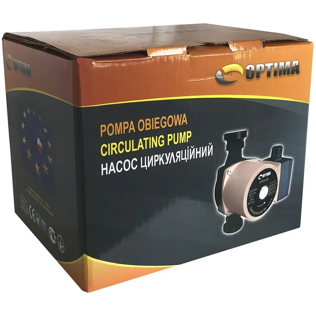 Насос циркуляционный Optima OP25-40 180 мм + гайки + кабель с вилкой - фото 9