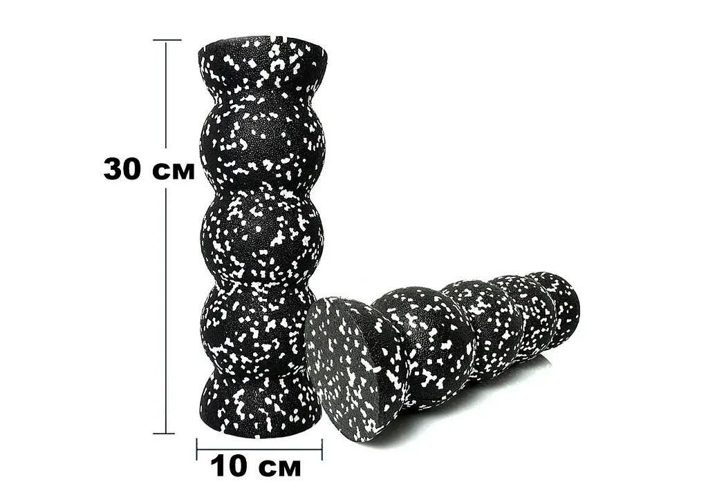 Масажний ролик EasyFit SS 30х10 см чорний (EF-3707-Bk) - фото 3