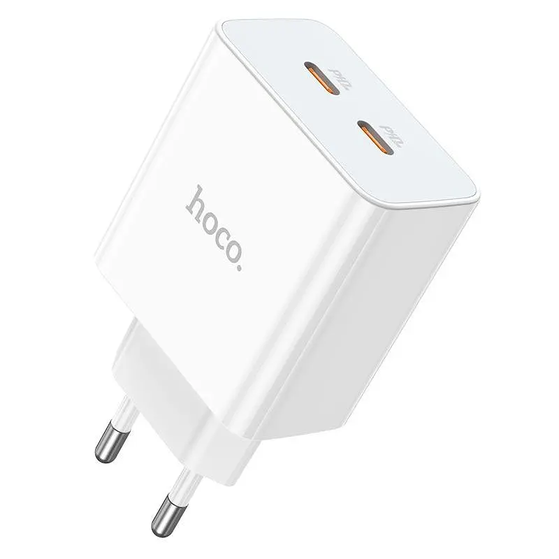 Адаптер мережевий HOCO Leader dual port (2C) charger C108A 35W зарядний блок - фото 3