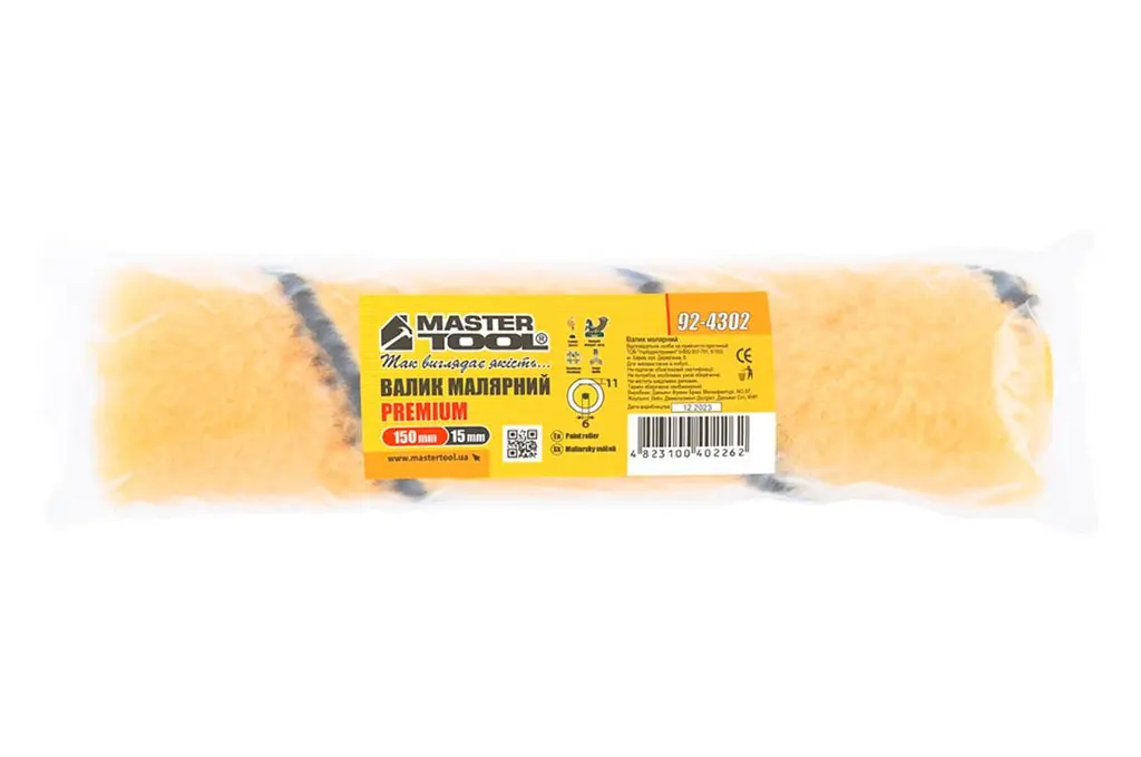 Валик малярський преміум Mastertool 6х15х150 мм (в упаковці 10 шт.) - фото 3