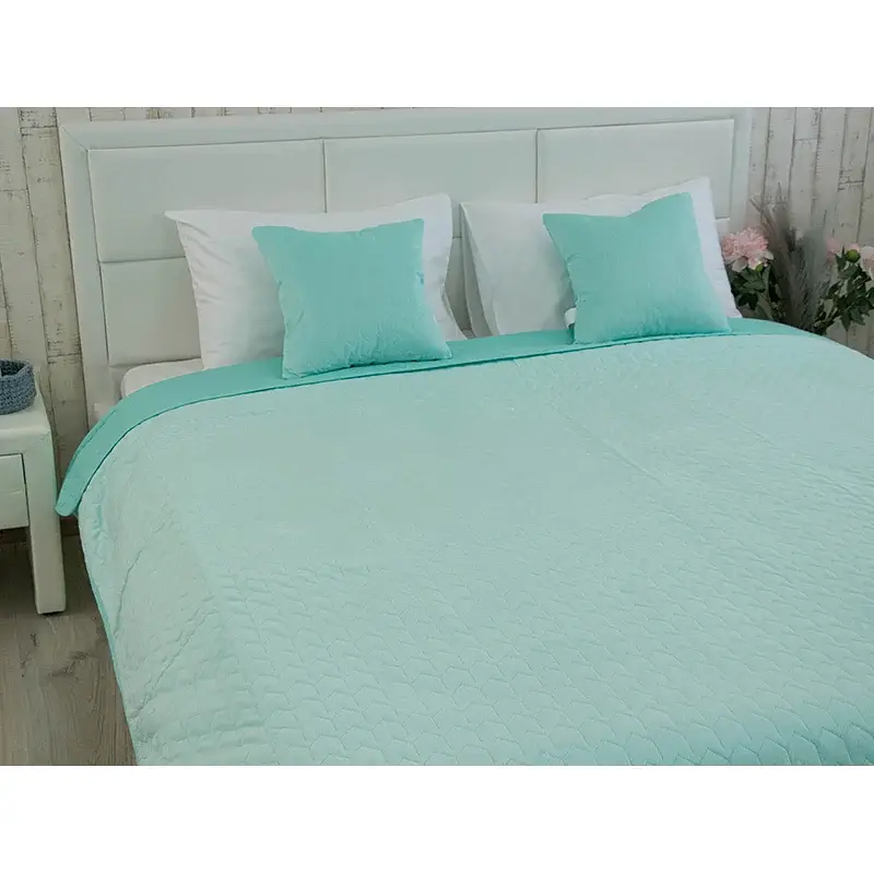Покривало Руно двостороннє декоративне Velour Tiffany 220x240 см м'ятне - фото 7