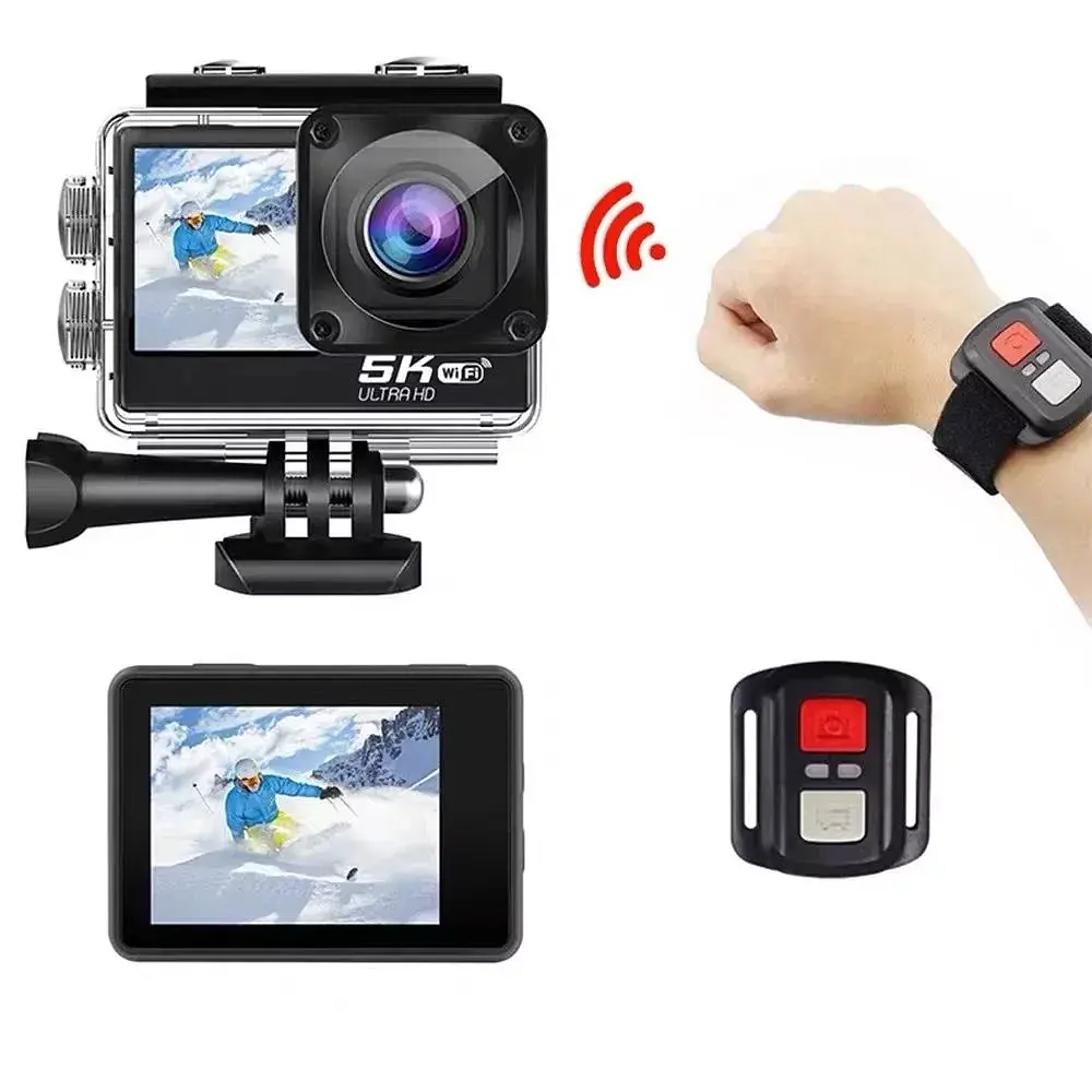 Портативна екшн камера F302AATR Full HD 5K Wi-Fi з пультом ДУ - фото 5