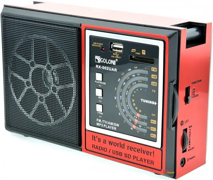 Радиоприемник Golon RX-002 портативный красный - фото 2