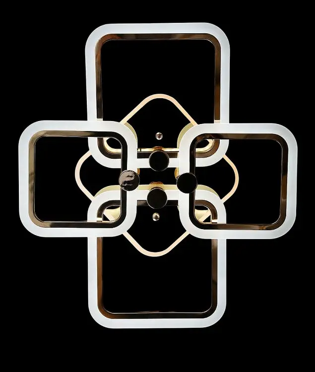 Люстра стельова LED Splendid Ray L39209/2+2, 130W, білий, золото, сучасний стиль з пультом, димер - фото 5