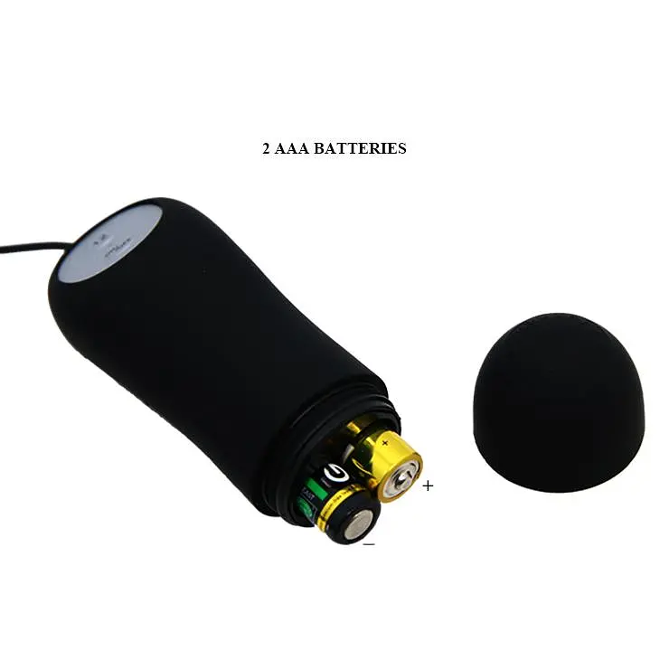 Анальна пробка Pretty Love Vibrating Butt 7.5 см (чорний) - фото 8