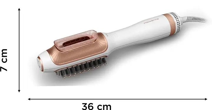 Фен-щетка Rowenta Reverso Dry & Brush 2 в 1 1200 Вт бело-золотистый (CF9820F0) - фото 13