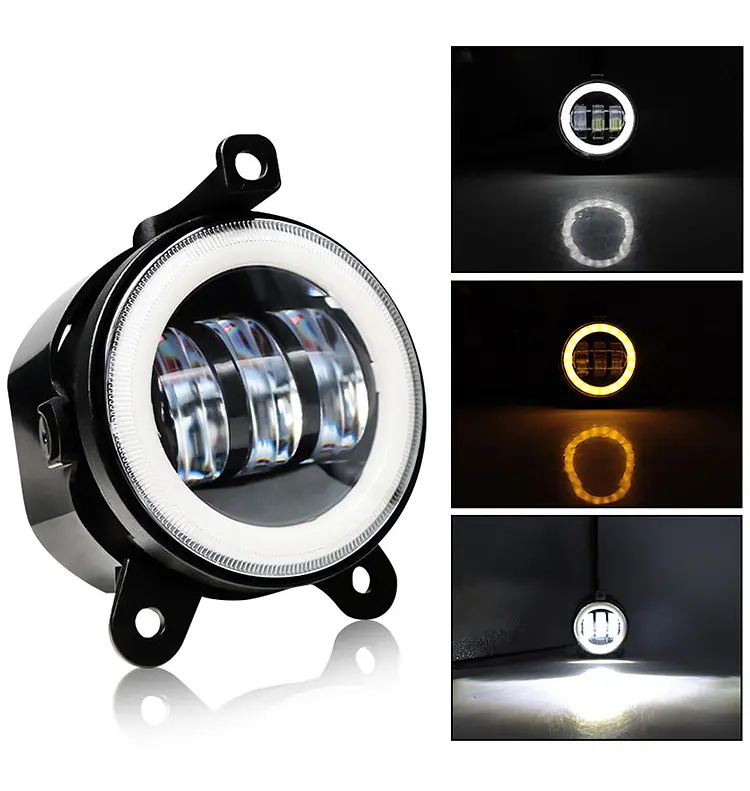 Фара LED протитуманна ВАЗ 2170-2173 ГАЗЕЛЬ Jeep Wrangler 3.5 дюймів 30W 117х92х79 мм з кільцем 1 шт. - фото 3