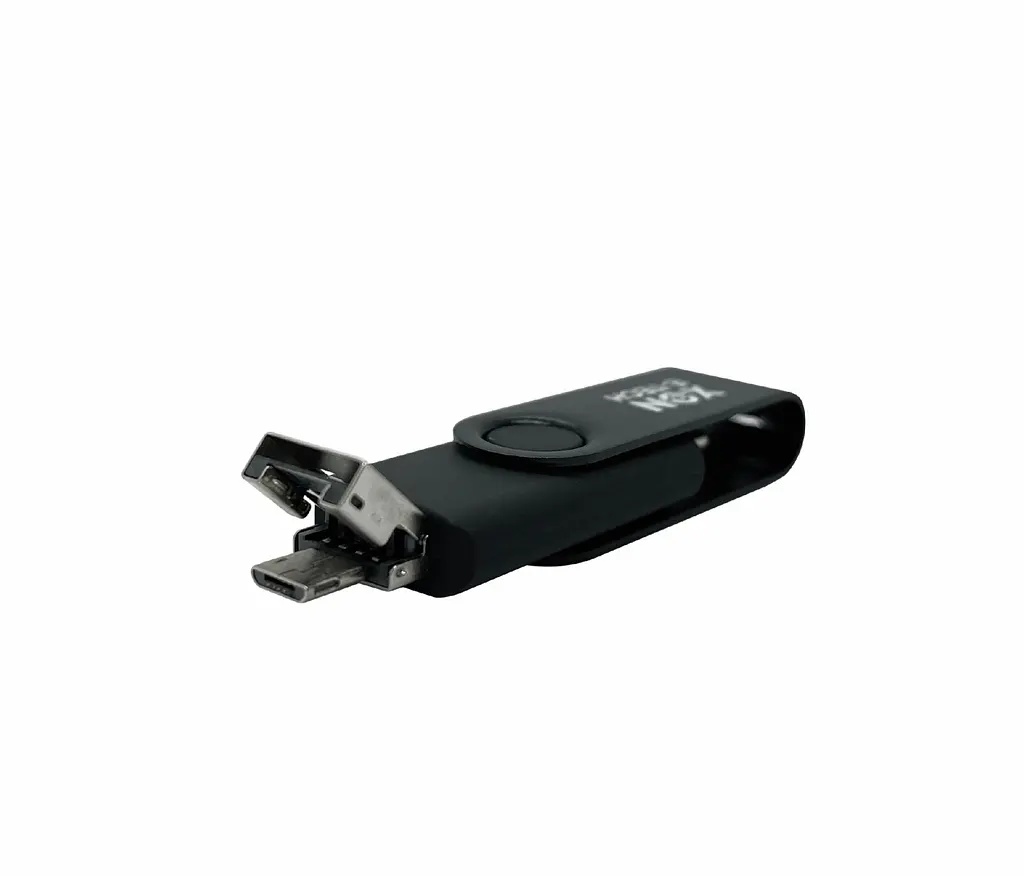 Флеш-накопитель XON FlashDrive MultiConnect 128GB (USB 2.0 + USB Type-C + MicroUSB) Черный (FX2M128PB 7645) - фото 5