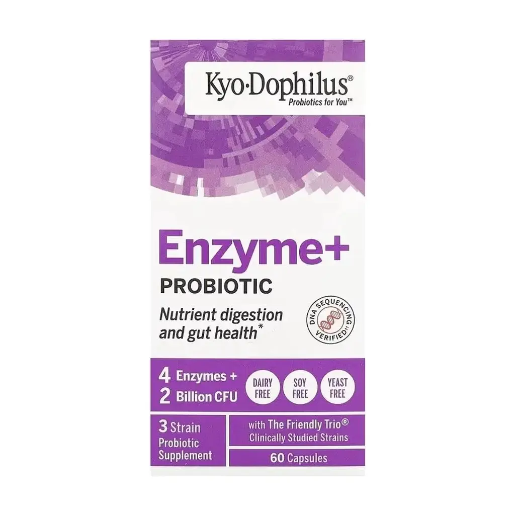 Вітамінно-мінеральний комплекс Kyolic Пробіотик з ферментами, Kyo Dophilus, Enzyme+Probiotic, 60 капсул (WAK-60241)