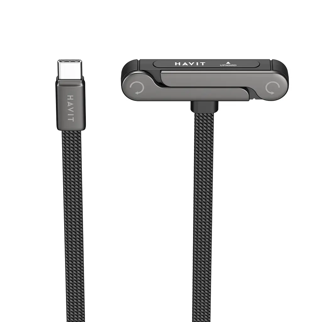 Кабель USB-C - USB-C HAVIT CB6387 PD60W 3A 1.2м with Holder HAVIT (29367-000) - фото 3