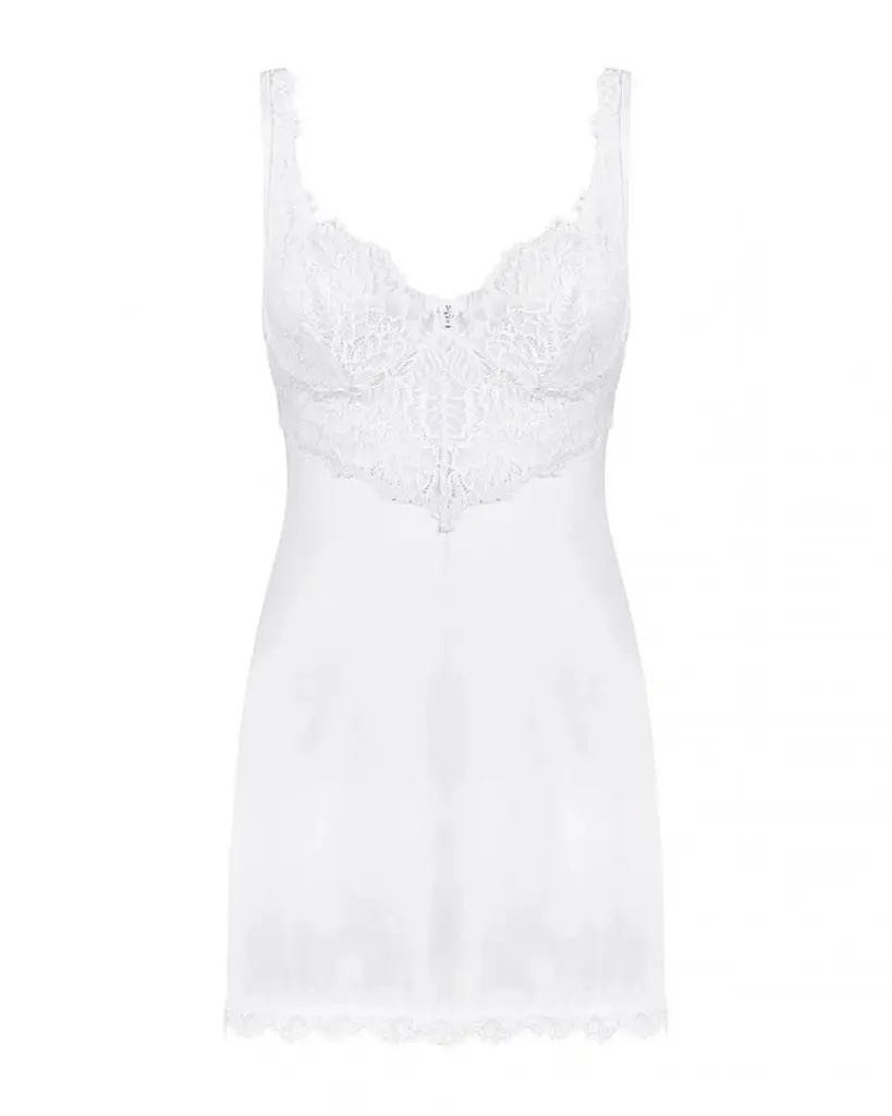 Комплект білизни Obsessive Amor Blanco S/M білий - фото 7