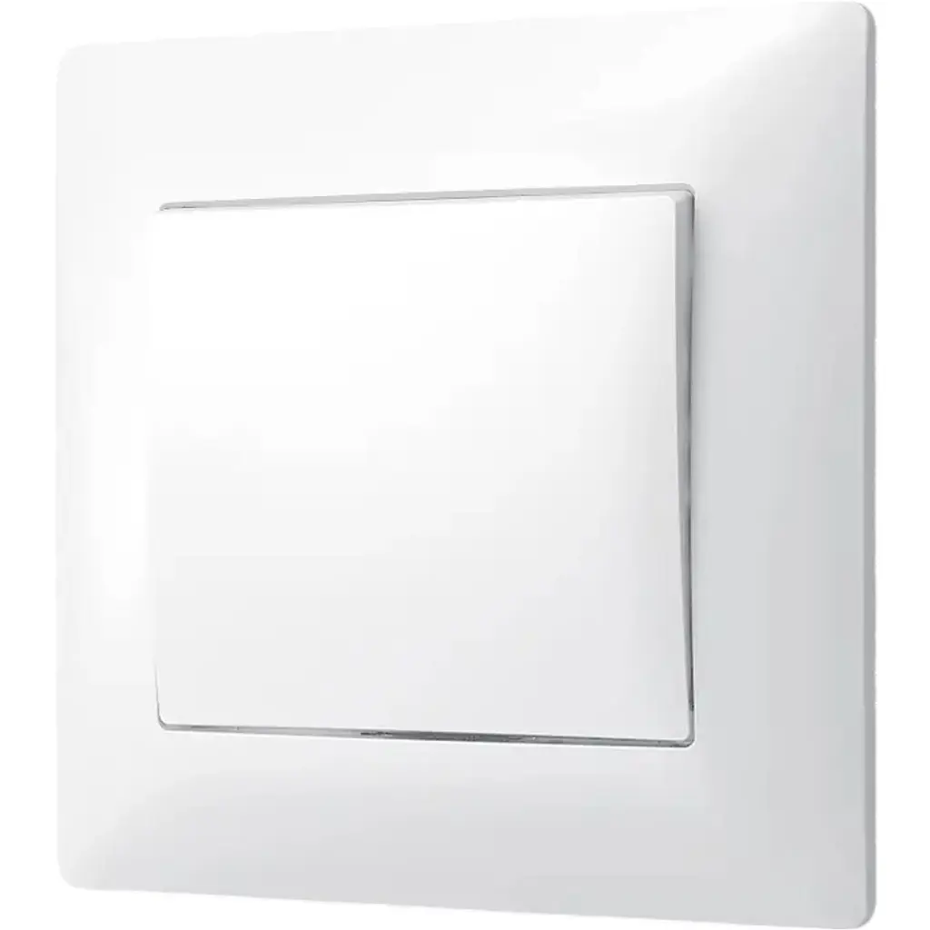 Выключатель одноклавишный Videx Titanum Standard белый 1 шт. - фото 2