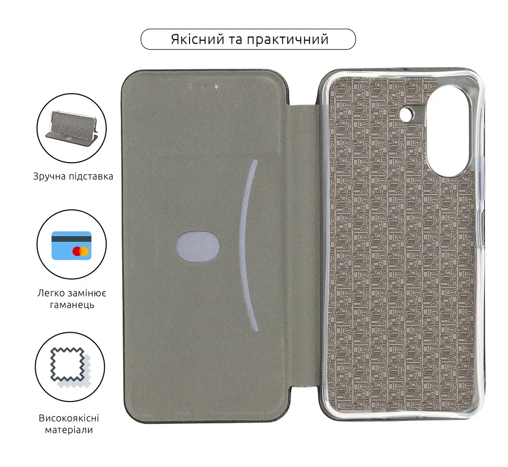 Чехол-книга ArmorStandart G-Case для Xiaomi Redmi 13C 4G/Poco C65 Black - фото 3