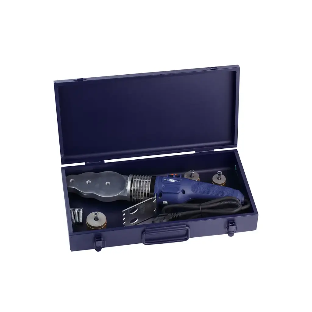 Паяльник для пластиковых труб Bergerr B12 900W кейс с насадками 20-32 мм. - фото 3