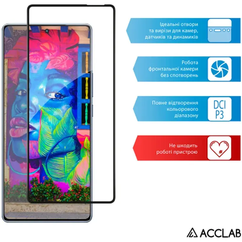 Скло захисне ACCLAB Full Glue Infinix Note 40 4G Black (1283126594885) - фото 5