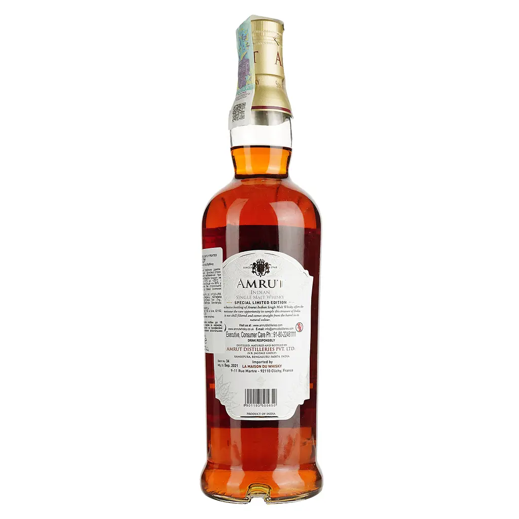 Віскі Amrut Lightly Peated 0.7 л в подарунковій упаковці - фото 4