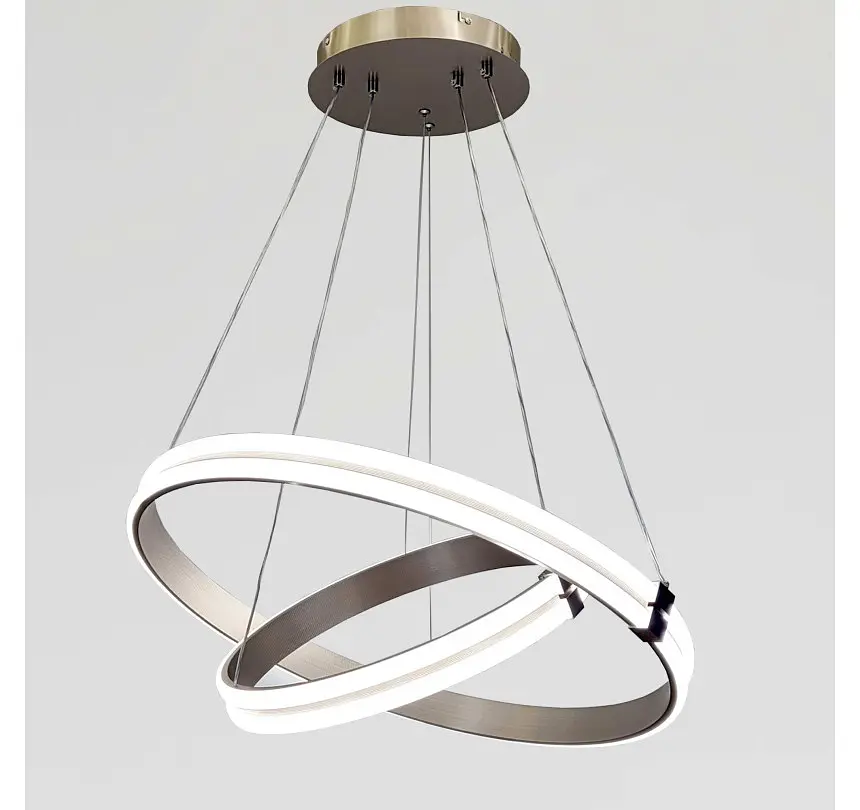 Сучасна LED люстра з двома кільцями MD78099/60+40CF Artlight у кольорі рожеве золото - фото 3