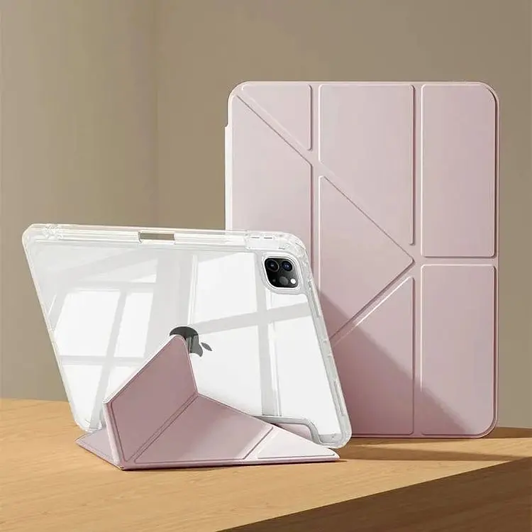 Обложка BeCover Ultra Slim Origami Transparent с креплением Apple iPad Pro 11" M4 2024 Pink (711691) - фото 5