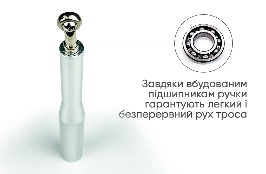 Швидкісна скакалка EasyFit Aluminium зі сталевим тросом та алюмінієвими ручками сіра - фото 4