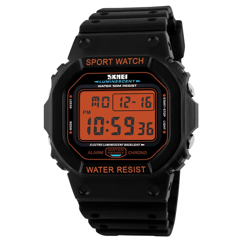 Наручний годинник чоловічий Skmei 1134 Orange, 1134OG (15892) - фото 2