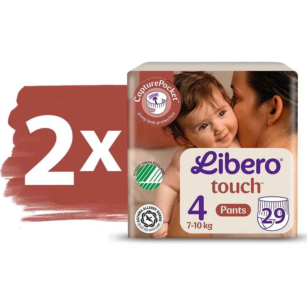 Набір підгузки-трусики Libero Touch Pants 4 (7-10 кг) 58 шт. - фото 2