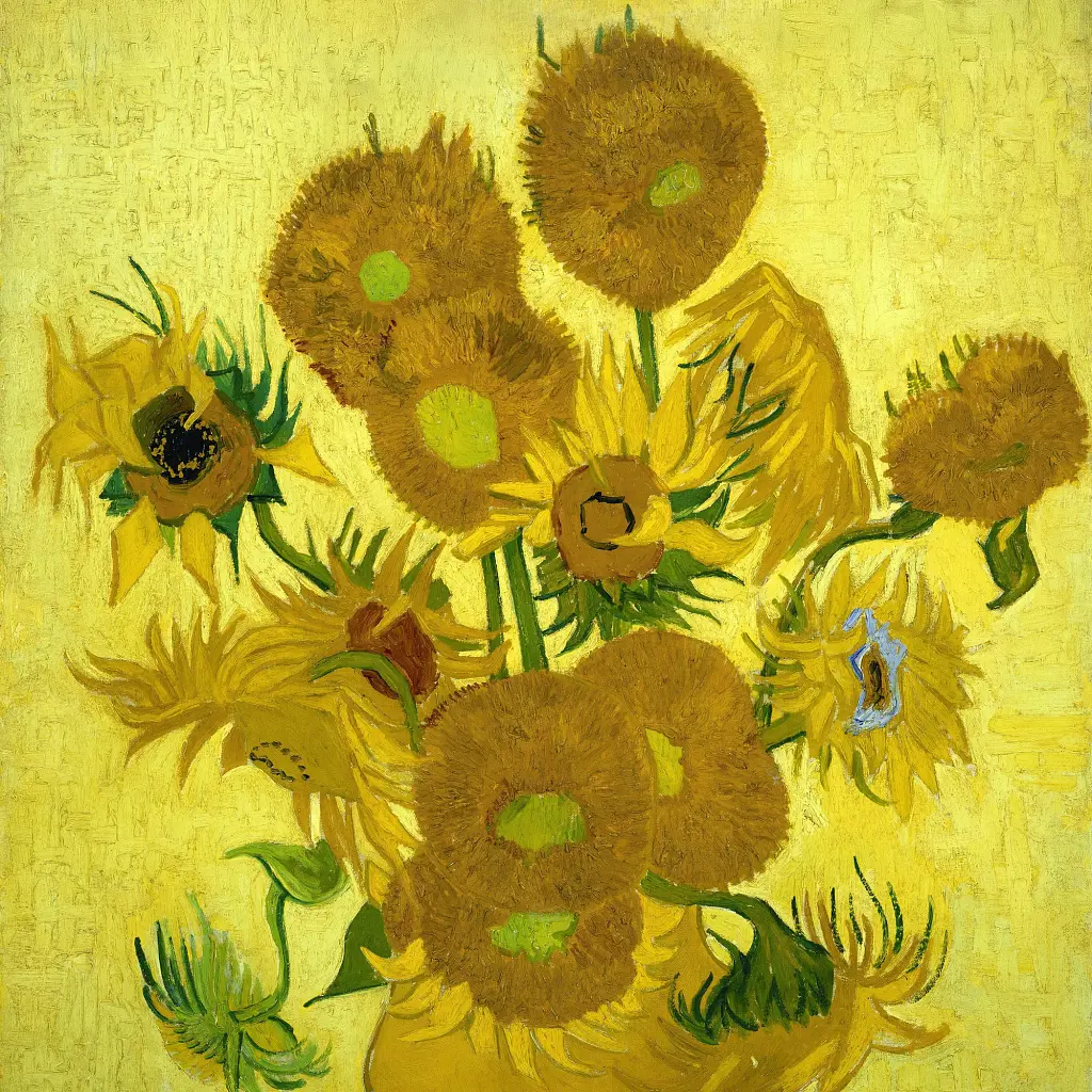 Інтер'єрна картина Соняшники, Вінсент ван Гог, Vincent van Gogh, Sunflowers, інтер'єрний декор, 80×60 см (id6654) - фото 7