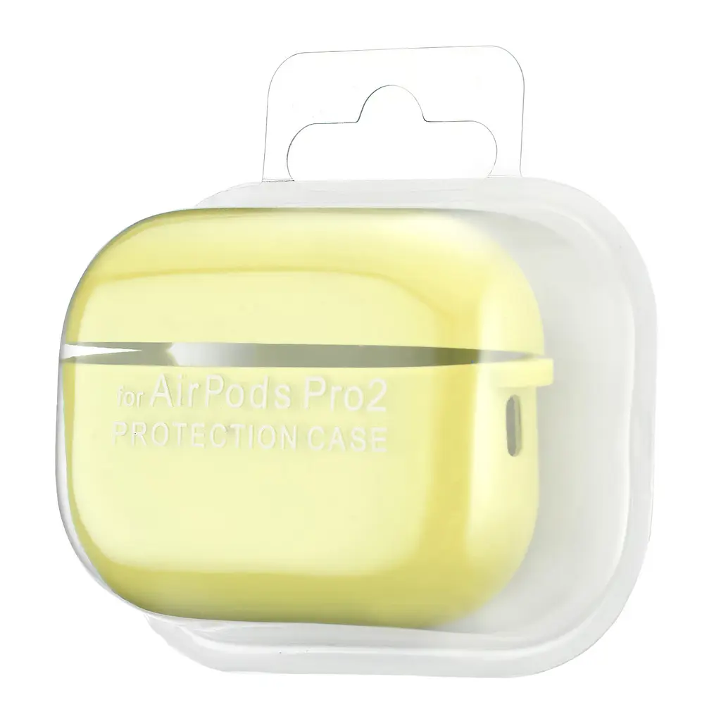 Чохол Silicone Case 2,5mm with microfiber for AirPods Pro 2 Shiny Жовтий - фото 2