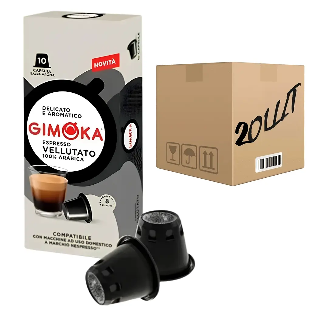 Кава в капсулах Nespresso Gimoka Vellutato 10 шт (скринька 20 шт)