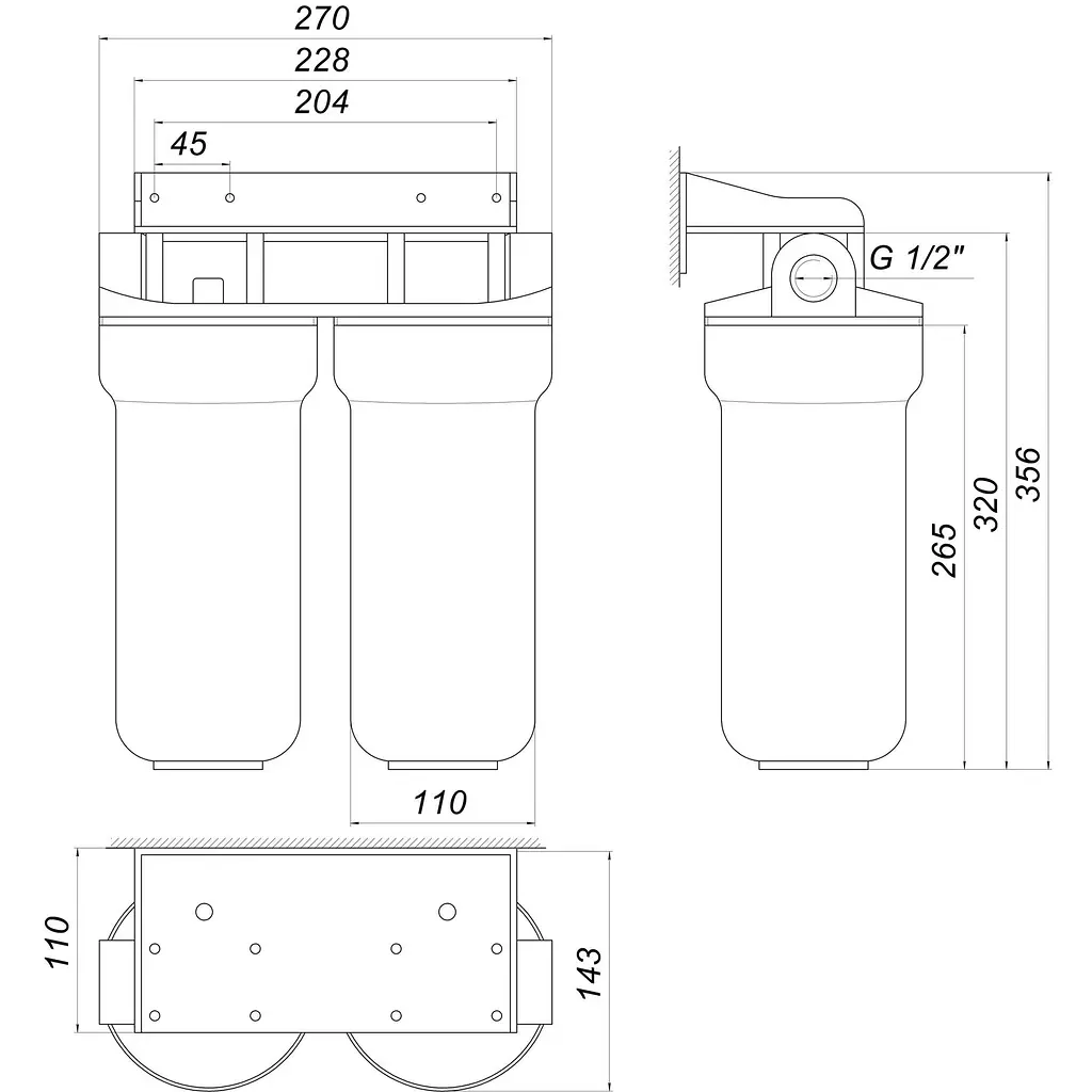 Система 2-х ступеневого очищення Optima OP-02, 1/2″ (000017190) - фото 4