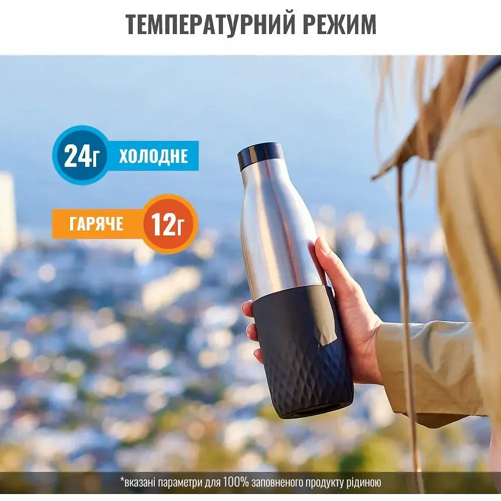 Термобутылка Tefal Bludrop 700 мл черная (N3111110) - фото 7