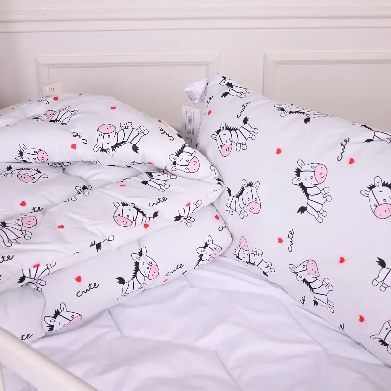 Набір дитячий MirSon зима Kids Time 20-0040 Cute white zebra 110x140 см бавовна: ковдра з подушкою (2200009671241) - фото 2
