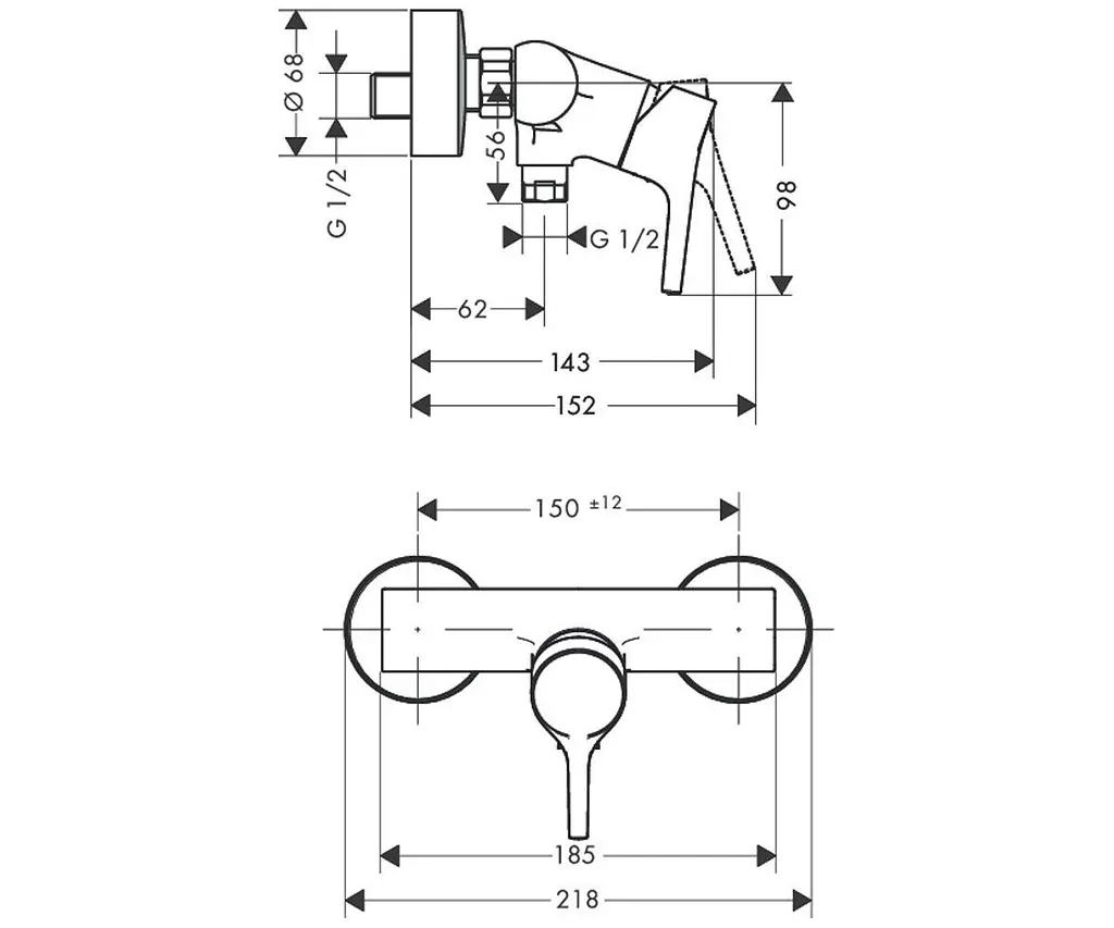 Змішувач для душу Hansgrohe Talis S 72600000 Хром - фото 2