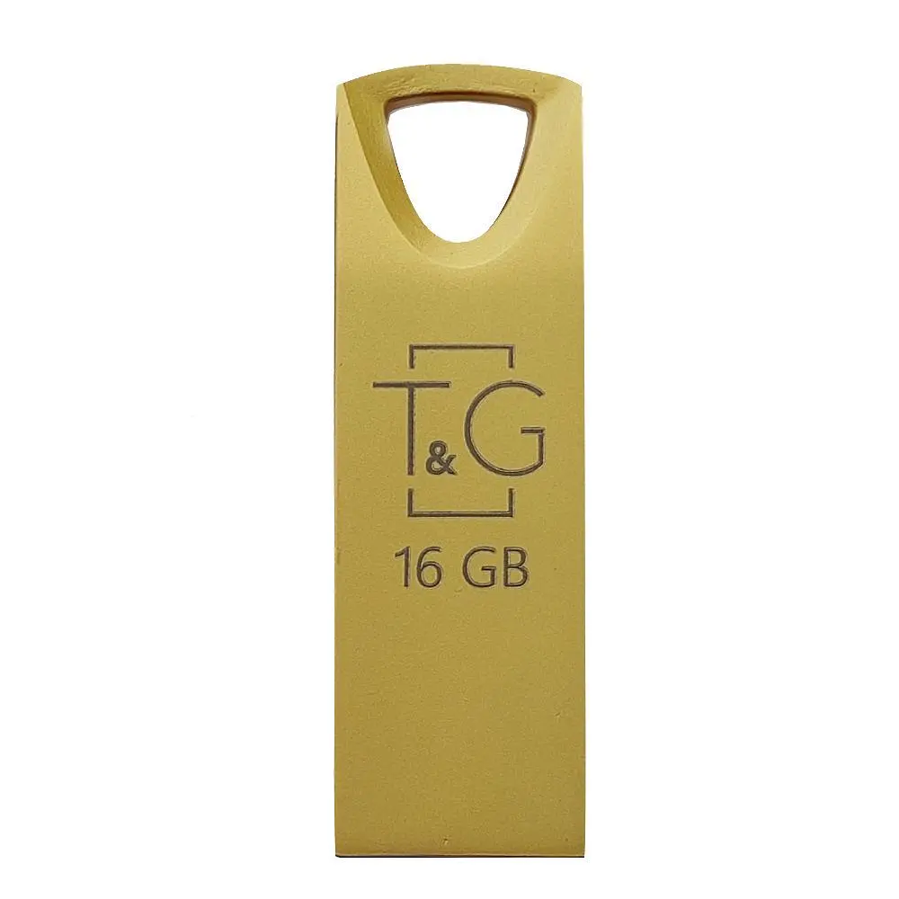 Флеш-накопитель USB 16GB T&G 117 Metal Series Gold (TG117GD-16G) - фото 2