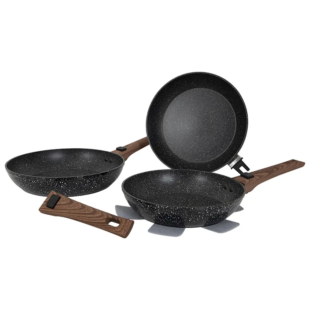 Набір сковорідок Gimex Frying Pan Set 3 предмети Black (6979264) - фото 2