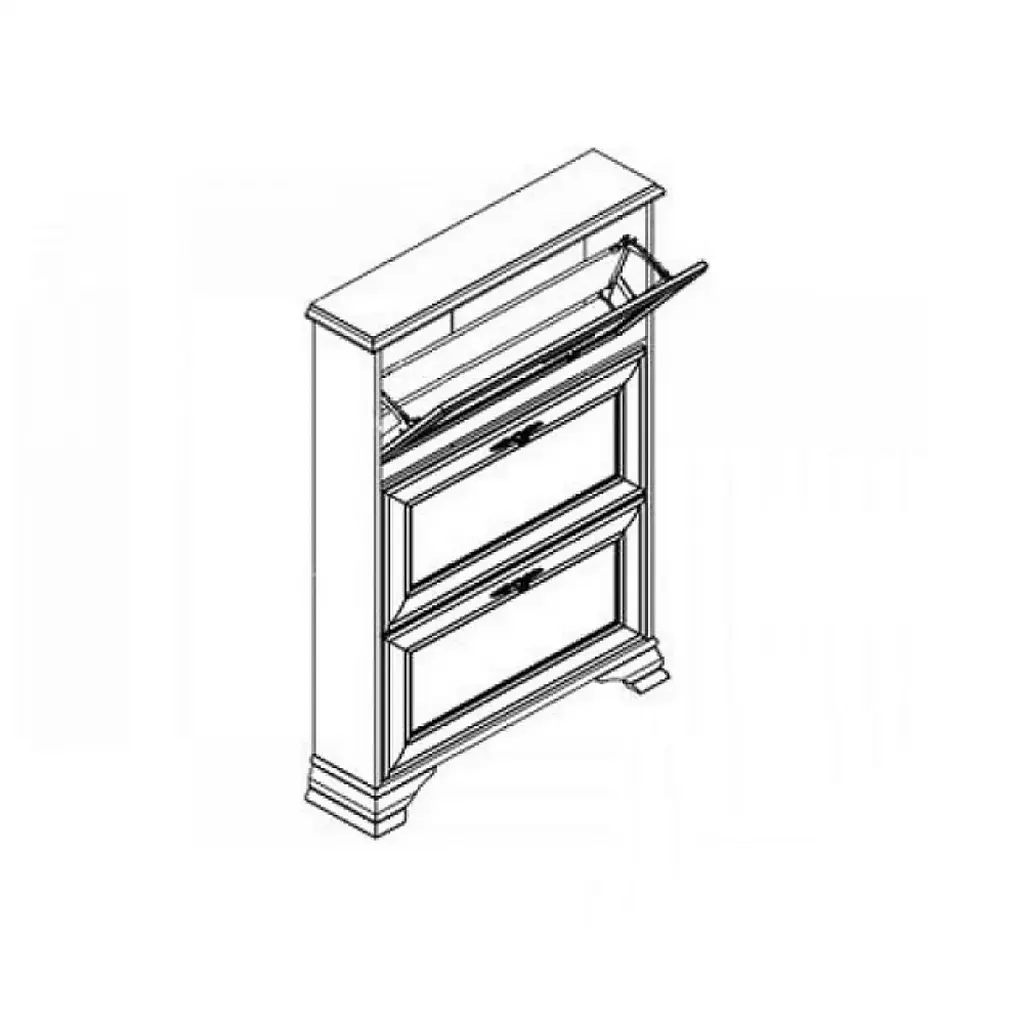 Тумба для взуття ВМК (БРВ) Кентуккі SFB3B Білий альпійський (GRB-2006) - фото 2