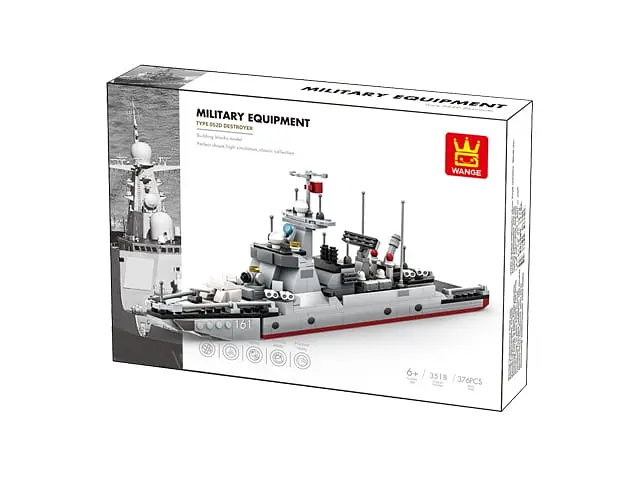 Конструктор Wange военный корабль Type 052D Destroyer детский конструктор, эсминец, 376 деталей - фото 2