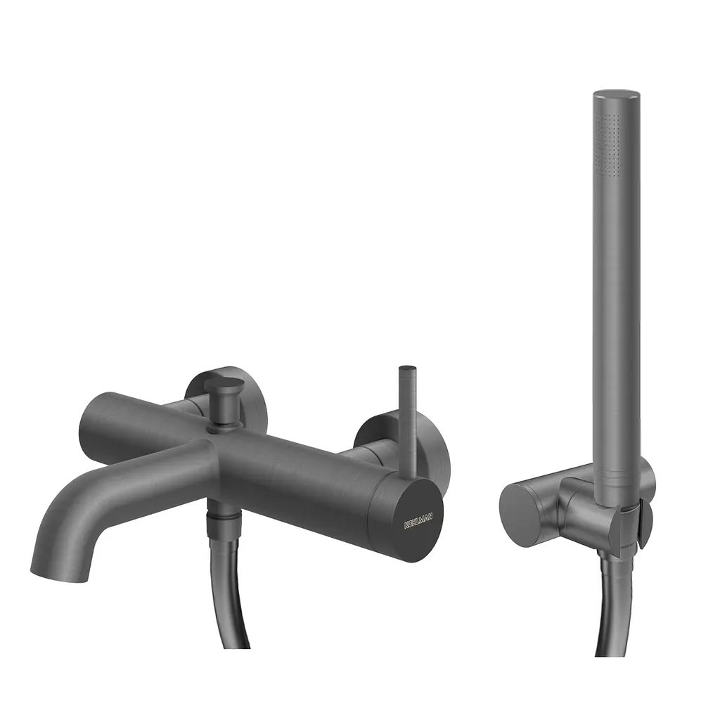 Змішувач для ванни Kohlman Axel graphite настінний KPL-QW110AG, Графит