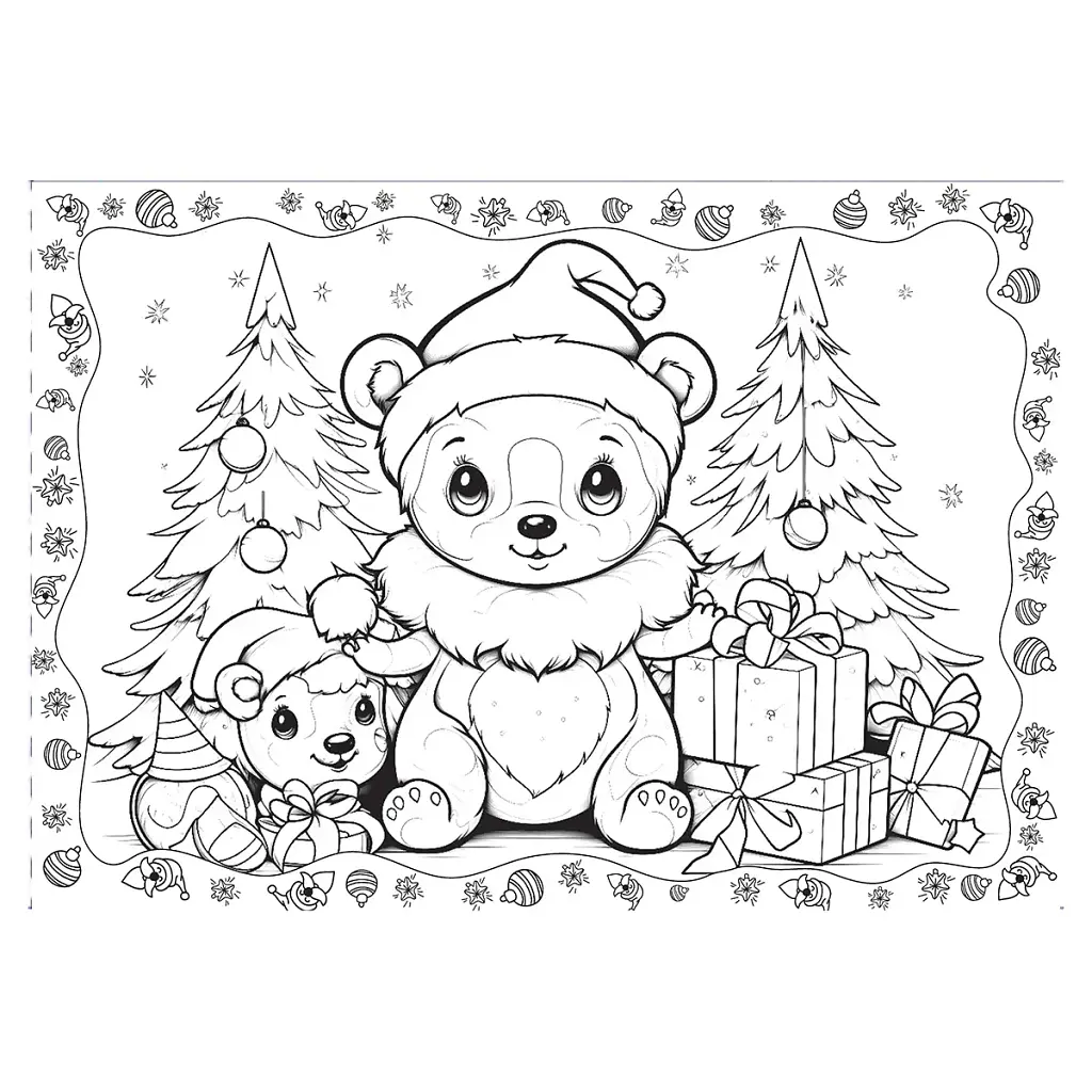 Рождественская раскраска. Елка - фото 4