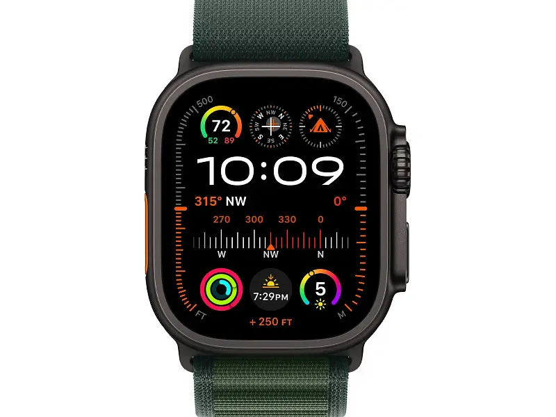 Смарт-годинник Apple Watch Ultra 2 GPS + Cellular 49mm Black Titan. Case w. Dark Green Alpine Loop - Medium (MX4R3) - фото 2