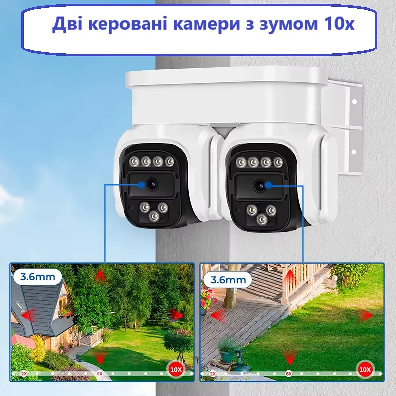 Вулична WiFi ANBIUX  P5  8Мп  2 незалежних поворотні об'єктиви - фото 7