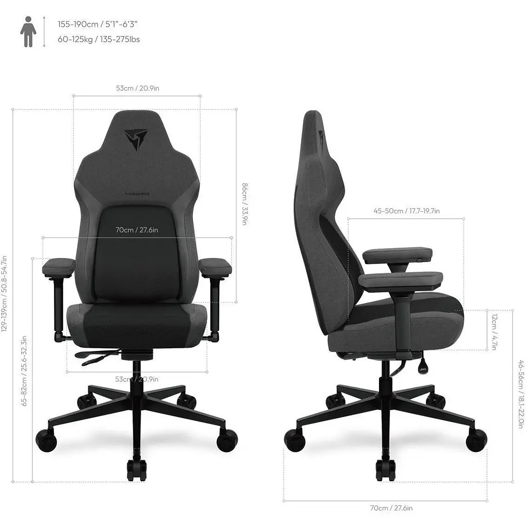 Геймерское кресло TX3 Core Smart Mesh Black (TEGC-2072101.11) [145369] - фото 8